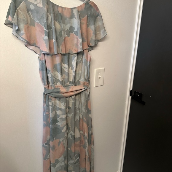 Show Me Your MuMu Blue and Pink Midi Dress - Picture 4 of 5